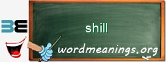 WordMeaning blackboard for shill